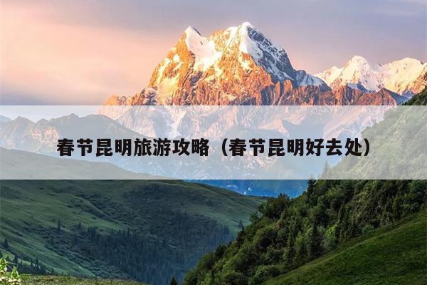 春节昆明旅游攻略（春节昆明好去处）