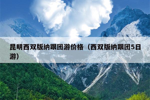 昆明西双版纳跟团游价格（西双版纳跟团5日游）
