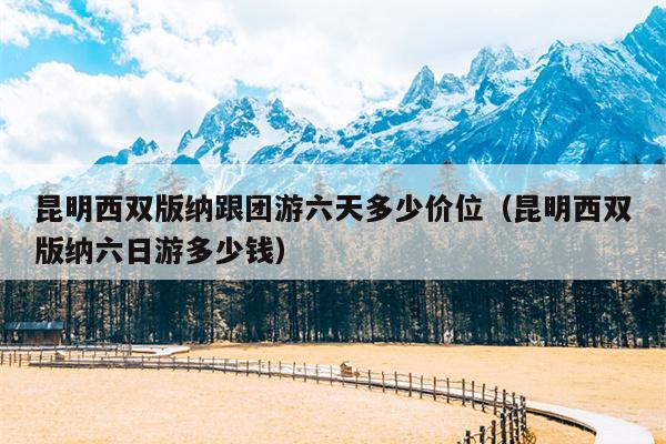 昆明西双版纳跟团游六天多少价位（昆明西双版纳六日游多少钱）
