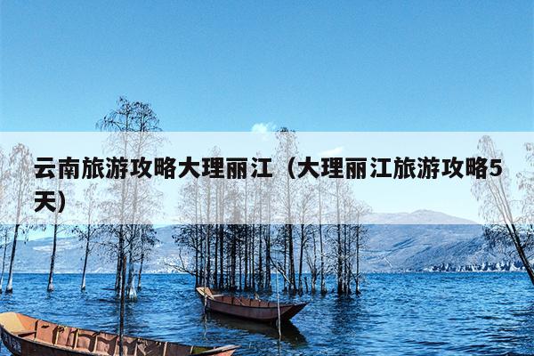 云南旅游攻略大理丽江（大理丽江旅游攻略5天）