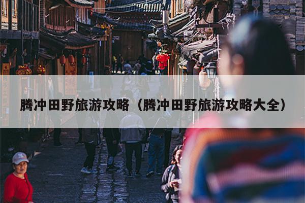腾冲田野旅游攻略（腾冲田野旅游攻略大全）