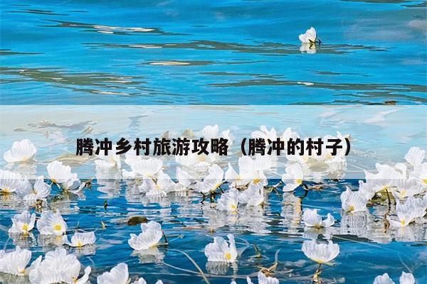 腾冲乡村旅游攻略（腾冲的村子）