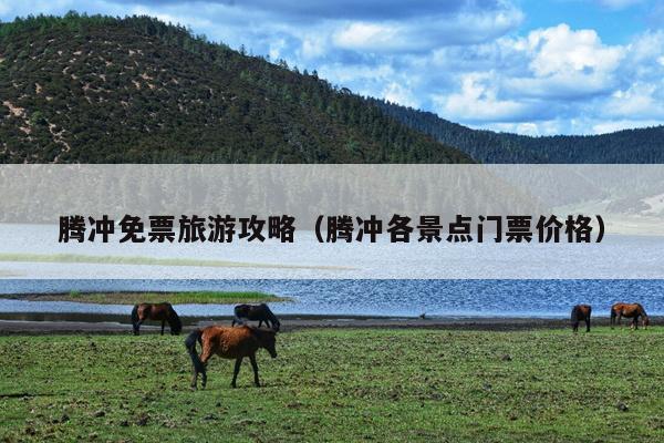 腾冲免票旅游攻略（腾冲各景点门票价格）