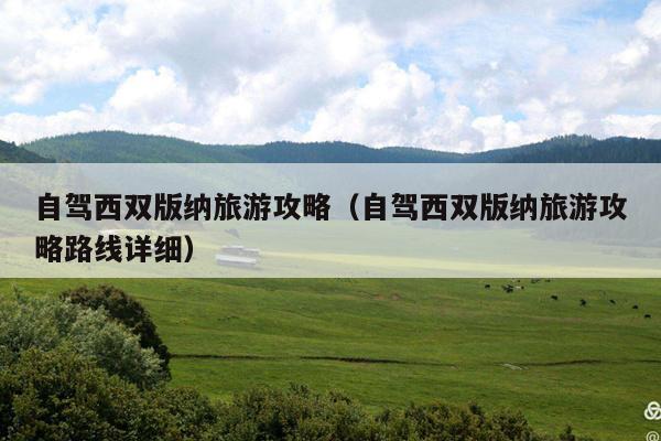 自驾西双版纳旅游攻略（自驾西双版纳旅游攻略路线详细）