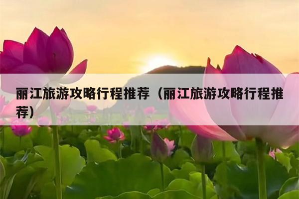 丽江旅游攻略行程推荐（丽江旅游攻略行程推荐）