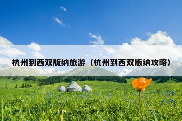 杭州到西双版纳旅游（杭州到西双版纳攻略）