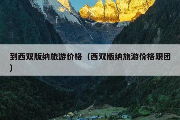 到西双版纳旅游价格（西双版纳旅游价格跟团）