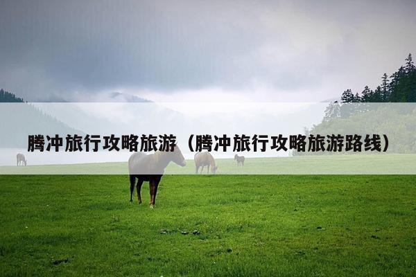 腾冲旅行攻略旅游（腾冲旅行攻略旅游路线）