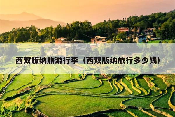 西双版纳旅游行李（西双版纳旅行多少钱）