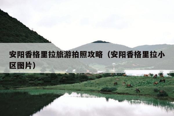 安阳香格里拉旅游拍照攻略（安阳香格里拉小区图片）