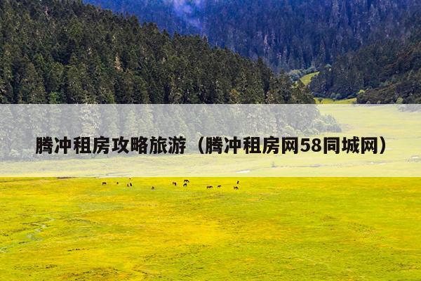 腾冲租房攻略旅游（腾冲租房网58同城网）