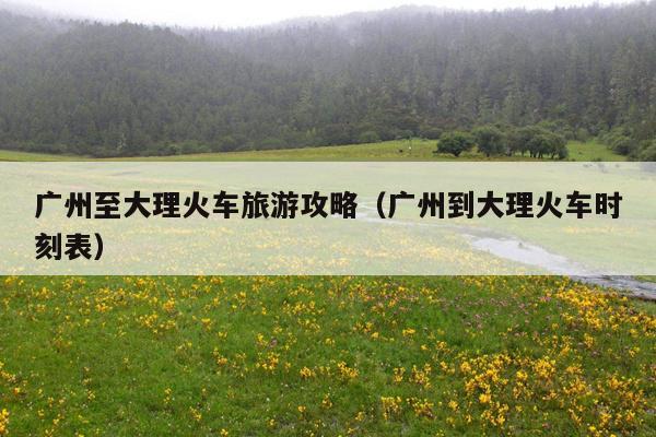 广州至大理火车旅游攻略（广州到大理火车时刻表）