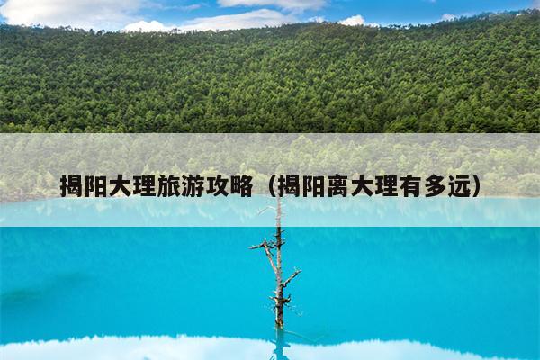 揭阳大理旅游攻略（揭阳离大理有多远）