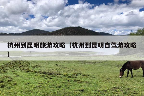 杭州到昆明旅游攻略（杭州到昆明自驾游攻略）