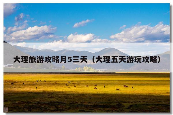 大理旅游攻略月5三天（大理五天游玩攻略）