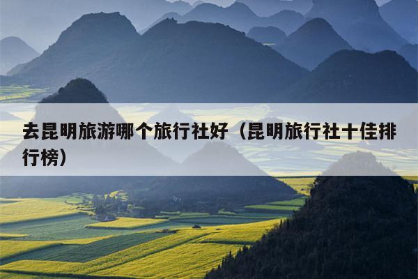 去昆明旅游哪个旅行社好（昆明旅行社十佳排行榜）