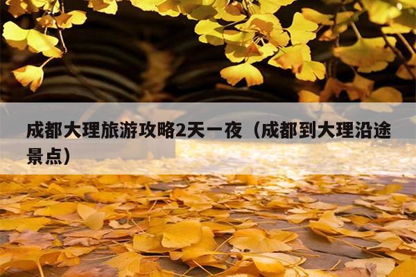 成都大理旅游攻略2天一夜（成都到大理沿途景点）