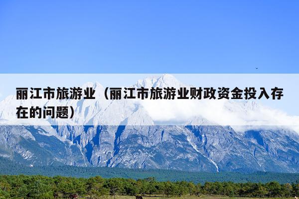 丽江市旅游业（丽江市旅游业财政资金投入存在的问题）
